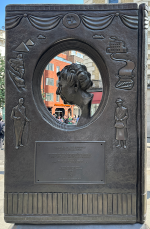 Agatha Christie Memorial in Covent Garden, London. Used under a CC license.